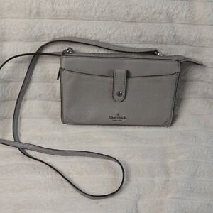 Kate Spade Gray Leather Crossbody Bag